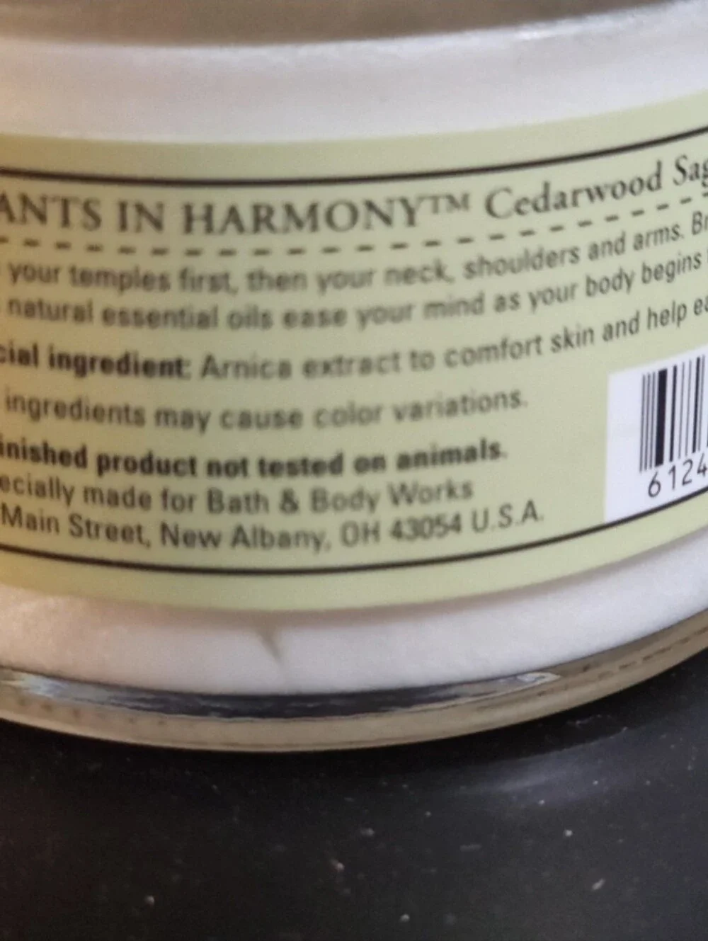 Bath & Body Works Cedarwood Sage Massage Lotion - Black & Cream Jars